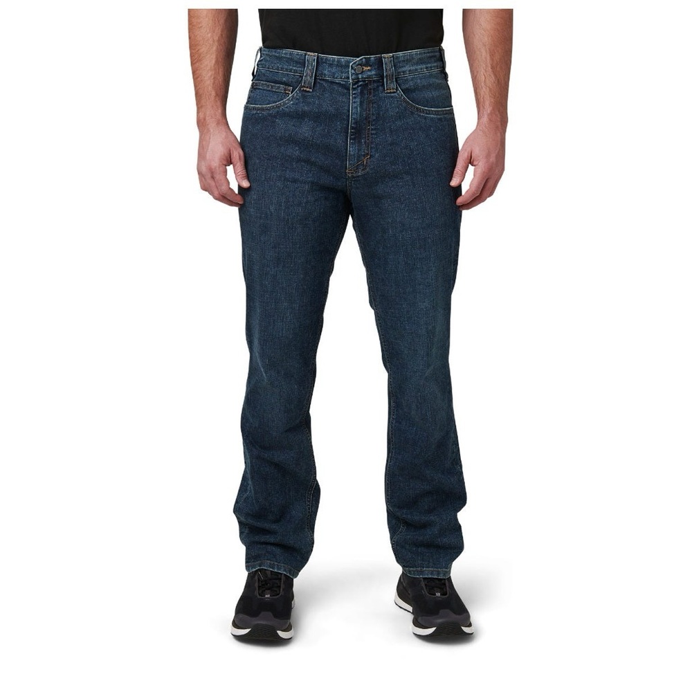 5.11® MEN'S STRAIGHT FIT DEFENDER-FLEX JEAN Size 34 X 25 Basic Blue Wash